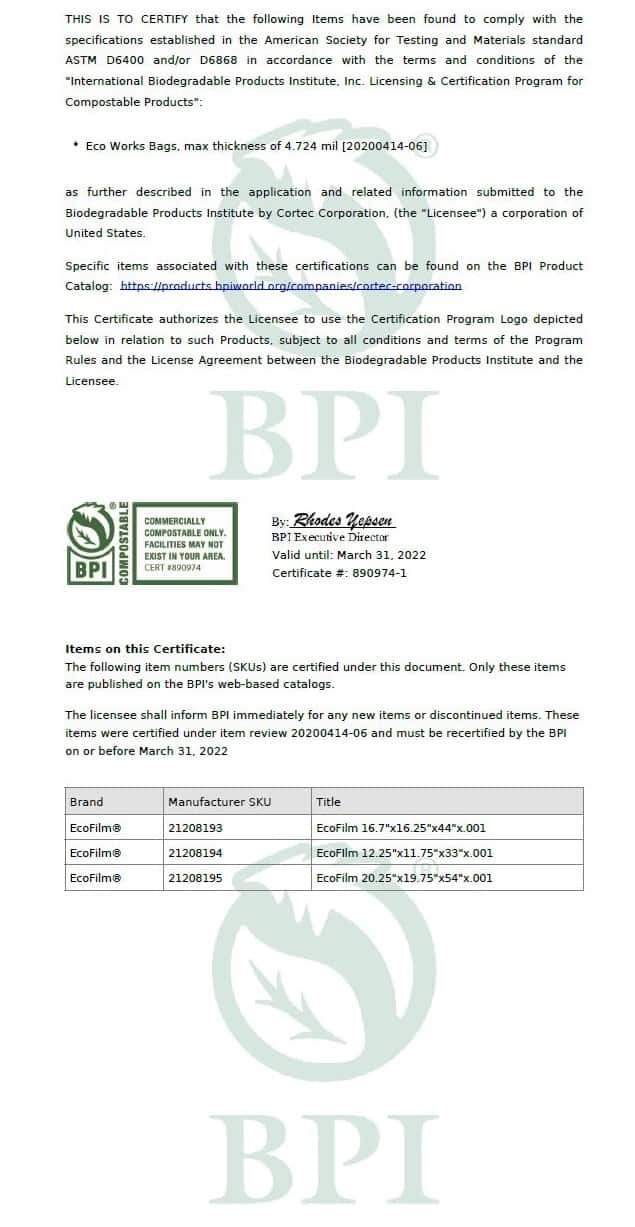 Bpi Products - Cortec Corporation
